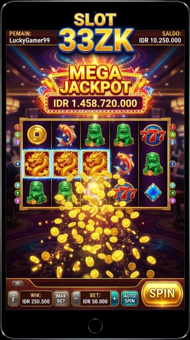 Screenshot tampilan antarmuka utama 33zk.